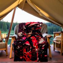 Sonic Shadow Outdoor Flannel Throw Blanket - HD Printed Lightweight Soft Warm All-Season Blanket for Sofa, Bed, Travel, Camping 1203017 80x120cm(31x47inch)
