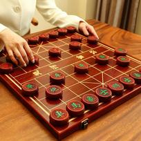 Large Portable Solid Wood Chess and Chinese Chess Set for Students and Adults with Beech Wood Pieces and Wooden Board 40 Beech Wood Carved Set