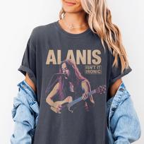 ALANIS AR NE ironiška Spausdinti moteriški marškinėliai Pavasario/Vasaros mados tendencija Grynos medvilnės viršus Neutralūs trumparankoviai marškinėliai S
