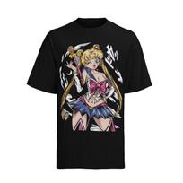 2026 New Sailor Moon Waifu Day Hentai Gir Anime Retro Men's Graphic Print T-Shirt Summer New Y2k Men's and Women's Streetwear 4XL