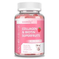 Hidrolizuotas kolagenas (Tipas I II II V X), Biotinas, Keratinas, 60 guminių saldainių buteliuke 60 Gummies