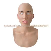 Old Man/Woman Cross-Dressing Latex Mask with Wig for Halloween