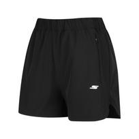 Skechers Basic Sports Series Solid Color Simple Breathable Comfortable Fashion Three-Quarter Casual Shorts Women shorts Carbon-Black P223W074-0018 S