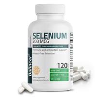 Selenas 200 mcg Maisto papildas, Chelatuotas, Geresnis įsisavinimas, 120 kapsulių buteliuke 120 Capsules