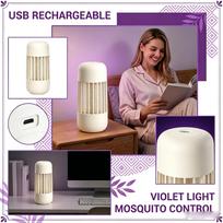 Home Desktop Mosquito Killer Lamp Electric Insect Trap Portable Compact Design Safe for Indoor Use with USB Charging ONE SIZE balta