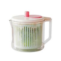 Multi-Use Vegetable Dehydrator Drain and Spin Dryer Food Grade Vegetable Washing Basin Plastic Fresh-keeping rožinė