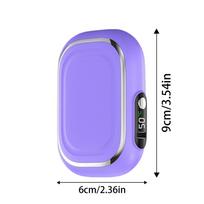 2 In1 Hand Warmer Portable Power Bank 1500mAh Battery Temperature Display Adjustable Portable Hand Warmer In Winter Heater violetinė