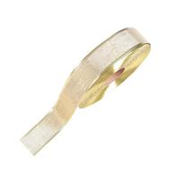 Festive 10 Meter Red Gold Decorative Fabric Ribbon For Beautiful Christmas Gift Wrapping 10m Gold