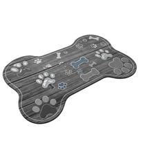 Absorbent Material Pet Placemat Easy Clean Pet Mat Non-Slip Floor Mat  Multi-Pet Household 40cm 50cm pilka