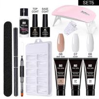 Poly UV Gel Kit All for Manicure Gel Nail Extension Set Slip Solution Builder Acrylic Gel Polish Nail Art Tool 5