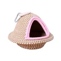 Handmade Weave Bird Cage Nest Warm Sleep Parrot Bed House Bird Hanging Bed  Bird Cage Accessories ruda
