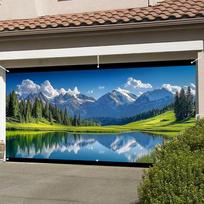 2D Alpine Lake Reflection Garage Door Cover for Home Decoration 47.2x31.5inch/120*80cm