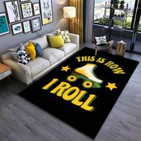 Roller skating fun and expression carpet Yoga living room room decor children's crawling mat doormat area rug games mat 40x60cm