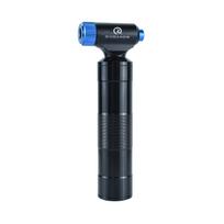 QIUDANOW CO2 Bike Tire Quick Inflate Pump with Cartridge Storage Compatible Portable Tire Inflator for Road/ Mountain Bikes A8-CFC-BL