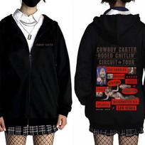 Beyonce Cowboy Carter Album Graphic Zipper Hoodie Male Fashion Oversized Streetwear Women Men Loose Zip Up Sweatshirt S