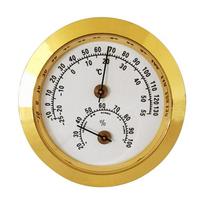 Indoor Outdoor Thermometer Wireless Decorative Metal Thermometer Hygrometer for Patio No Battery Required 5cm 1 auksas