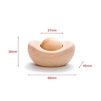 Creative Lucky Ingot Scented Wooden Desktop/Car Air Freshener Ornament, Handheld Craft, Aroma Diffuser