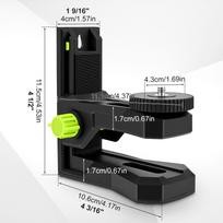 L-Shape Magnetic Bracket Base for Laser Level, 1/4''-20 Threaded Laser Level Tripod Stand 360° Horizaontal Ratation Height Adjus (Black,L Shape) juoda