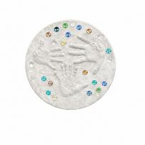 Creative Footprint Stepping Stone Set for Garden Yard Handmade Memorial Decorative Paving Stones Outdoor Pathway Accessories One Size