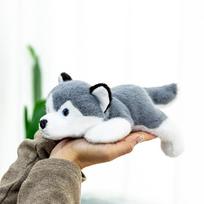 Cartoon Husky Soft Toy Keyring With Short Plush Material For Gift Giving Prone