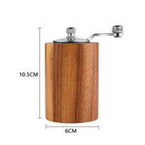Manual Salt Pepper Grinder Wooden Spice Coffee Seasoning Adjustable Handmade Kitchen Grinding Gadgets