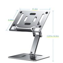 Aluminum Laptop Stand Free Lift Height Multi-Angle Adjustable Reading Stand with Foldable Base Notebook Desktop Stand