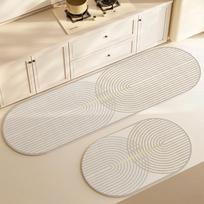 Wabi-Sabi Kitchen Floor Mats: Water & Oil Absorbing, Dirt-Resistant, Diatom Mud Non-Slip Long Strips, Easy Care. 40*60cm (diatom mud)