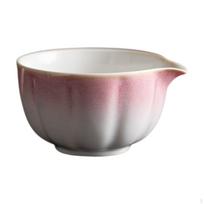 420 Ml Ceramic Matcha Bowl for The Tea Ceremony Pink and white