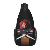 Baisus žudikas Čakis Sling Crossbody Krūtinės krepšys Vyriškas madingas Vaikų žaidimų filmo Pečių kuprinė kelionėms Dviračių sportui 39x19x9cm