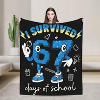 Bruh Los 67 Six Seven 6-7 Funny Brainrot Soft Blanket Plush Throw Blanket Novelty Couch Chair Flannel Bedspread Bed Cover 76x102cm