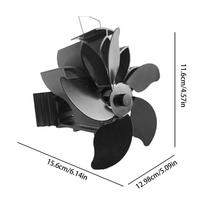 Heat Powered Wood Stove Fan Wood Fireplace Fan Heat Powered 5 Leaves Heater Stove Fan Silent For Home Wood Log Burner Fireplace