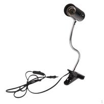 35cm Lankstus roplių lempos laikiklis Keraminis šildymo šviesos UVB UVA infraraudonųjų spindulių siųstuvas Lemputė E27 juoda
