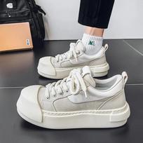 Luxurious Low-Top Men's Shoes Versatile Fashionable Casual Daily Thick Bottomed Shoes Comfortable Canvas Slip-On Adults Footwear 39