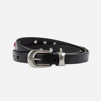 Rivet first layer leather women's thin belt cowhide with jeans casual pants women's punk fashion women's belt 95*1.8cm