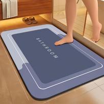 Simple Bathroom Floor Mat Water-Absorbing Quick-Drying Diatom Mud Floor Mat Household Bathroom Door Wear-Resistant, Dirt-Resistant And Non-Slip Floor 40*60cm