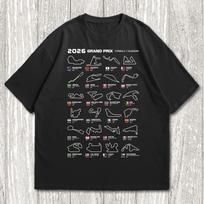 F1 2026 Season Calendar T-shirt: Formula 1 Fan Tee M