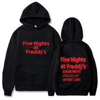 Ruduo ir Žiema Five Nights At Freddy's Animacinis Anime Spausdinimo Vyriški Moteriški Džemperiai su Gobtuvu Gatvės Stiliaus Madingi Tėvų ir Suaugusiųjų Drabužiai Džemperis su Gobtuvu M pilka spalva