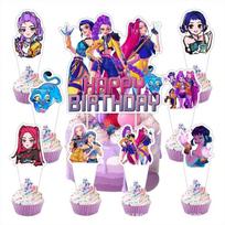 Perfect 25pcs K-POP Demon Hunters Birthday Party Cake Decor Set Large and Small Toppers Wrappers and Picks for Kids Party Supplies