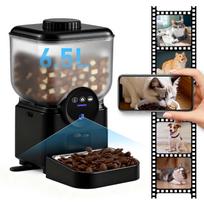 Smart WiFi Pet Feeder with 1080P HD Camera, 6.5L Automatic Cat Feeder Dog Food Dispenser juoda