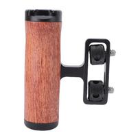 Camera Cage Wooden Handle 1 4 Inch Adjustable Screw Mount Camera Expansion Frame Side Hand Grip