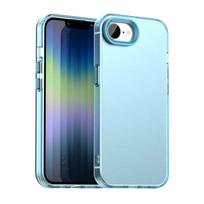 Frosted Case For Apple iphone 16e Cover iphone 16e SE4 2026 Funda Coque Matte Translucent PC Candy Color Phone Bumper iphone 16e For iphone 16e mėlyna