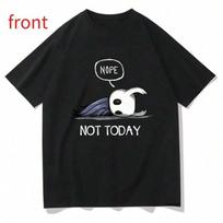 Nope Not Today T Shirts Hollow Knight Men/Women Clothing Harajuku Aesthetic Tops Cotton Tshirt Vintage Unisex Streetwear S įvairiaspalvis