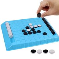 Touch Flip Kid Overturn Chess Tabletop Game Reversi Strategy Board Game  Camping Hiking mėlyna