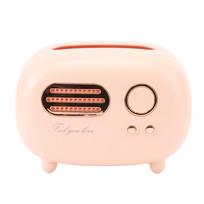 Pink Color Retro Radio Tissue Box Radio Shape Decorative Tissue Box Cover Multifunction Retro Design Tissue Holder Dispenser