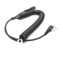 Coiled Headset Cable Rugged Radio Accessories K-Plug PTT Mic Speaker Spring Cable for Kenwood/Baofeng/RH5R/RDH/HYT/Relm