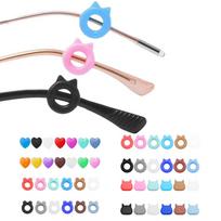 24/28 poros silikoninės akinių galiukų movos laikiklis neslystantis silikoninis ausies laikiklis akinių kojelės ausies kabliuko stabdiklis laikiklis Bear Ears black