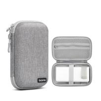 Hard EVA Power Bank Storage Bag Multi-Function Cable Organizer Pouch  Earphones grey small