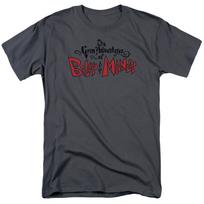 Grim Adventures of Billy  Mandy Grim Logo T Shirt Mens Licensed Toons Charcoal XXXL