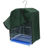 Square Large Bird Cage Cover Warm Insulating Fabric Blanket for Pet Birds Darkening & Temperature Control (green,31x31x44cm) žalia