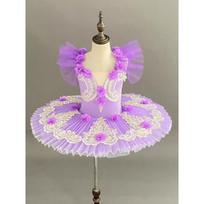 Purple and Blue Girls' Little Swan Ballet Tutu Tulle Puffy Performance Costume for Children 110 violetinė